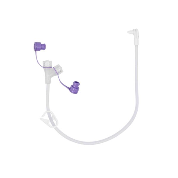 Rallonge de 12"  Mic-Key avec connecteur angle droit et Y - ENFIT