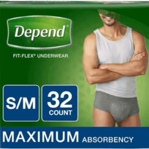 Culotte Pull-Up Depend pour homme small/médium abs. max  ( 19/pqt )
