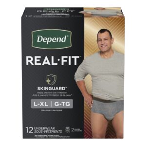 Sous-Vêtement Depend silhouette pour homme Large/ X-large  ( 12/pqt )