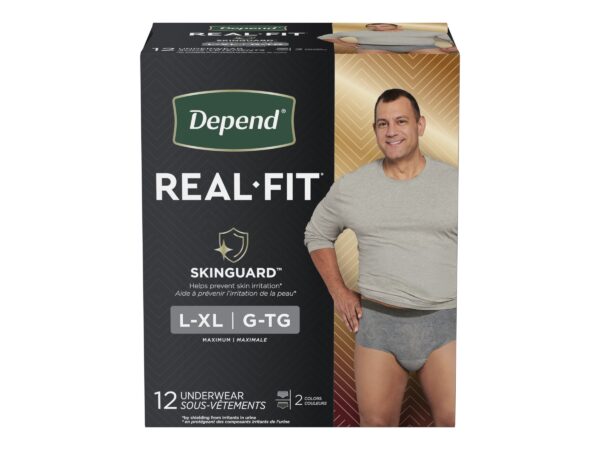 Sous-Vêtement Depend silhouette pour homme Large/ X-large  ( 12/pqt )