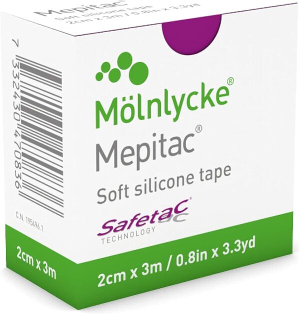 Ruban adhésif de fixation en silicone Mepitac  2cm x 3m