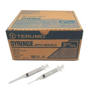 Seringue 3 cc Luer lock  20G   1"  ( 100/bte )