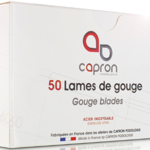 Lame de gouge #2 en acier inoxydable Capron  ( 50/bte )