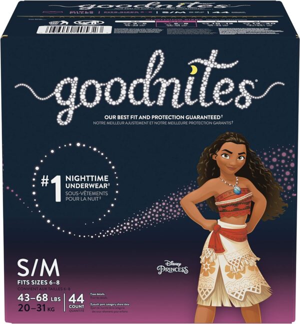 Culotte Goodnites Small/Medium pour fille  (44u/cs )