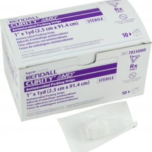 Mèche de coton stérile antimicrobienne Curity AMD 1" x  31 "  ( 10/bte )