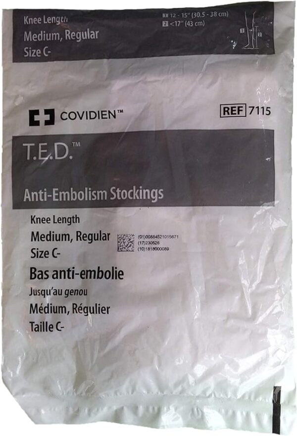 Bas anti-embolie, au genou, Médium, Régulier