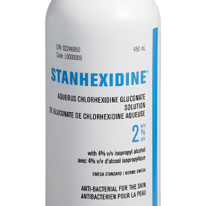 Nettoyant Stanhexidine Aqueuse 2% à 4%  iso alcool  450 ml