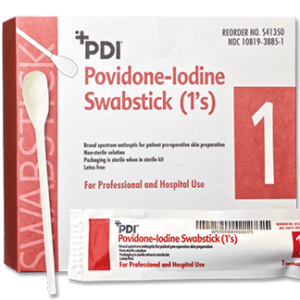 Tige port coton à la proviodine  ( 50/bte )