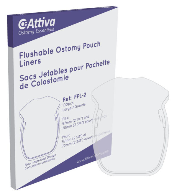 Doublure de pochette de sac de stomie 70 mm - taille Grande (100/bte)