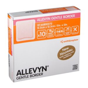 Pansement hydrocellulaire avec gel  5" x   5" Gentle Border  ( 10/bte )