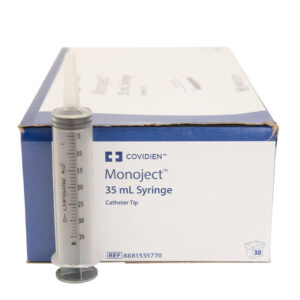 Seringue Monoject orale avec embout cathéter 35 ml claire