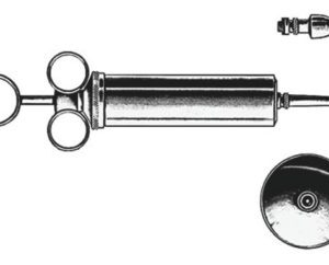 Seringue en métal 4 oz avec plateau, pour les oreilles