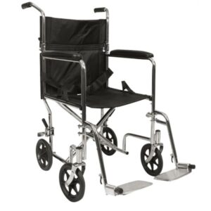 Fauteuil de transport large chrome  19"