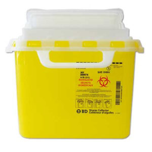 Contenant pour objets tranchant collecteur avec couvercle 5.1 Litres