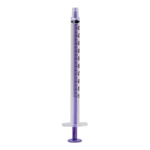 Seringue avec raccord ENFit  1 ml  avec embout capuchon