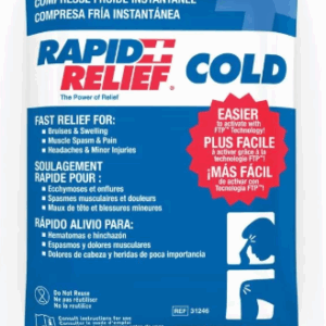 Compresse froide instantané  Rapid Relief  4"x 5"