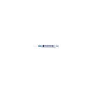 Seringue 3 cc avec aiguille , embout  lock  25 G  1 1/2"  (100/bte)