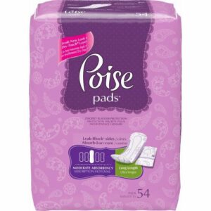 Coussinet Poise longues absorption moyen 4 gouttes (54/pqt)