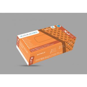 Gant de nitrile X-L, orange, sans poudre, texturé, 8 mil (100/bte)