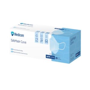 Masque de procédure bleu Niveau 3 avec boucles auriculaires (25/bte)