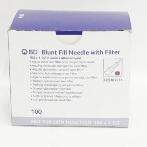 Filtre pour seringue émoussé 5 microns  (100/bte)