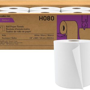 Papier à main blanc 800 pieds  (6 rlx / cs)