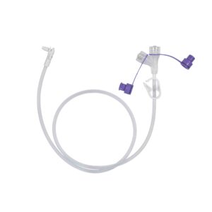 Rallonge de 24"  Mic-Key avec connecteur angle droit et Y - ENFIT