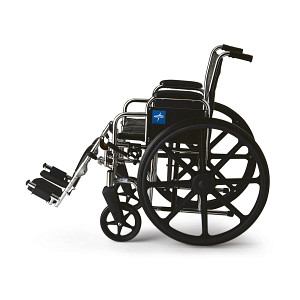 Fauteuil roulant 18" avec appui-bras court , appui pied - jambes